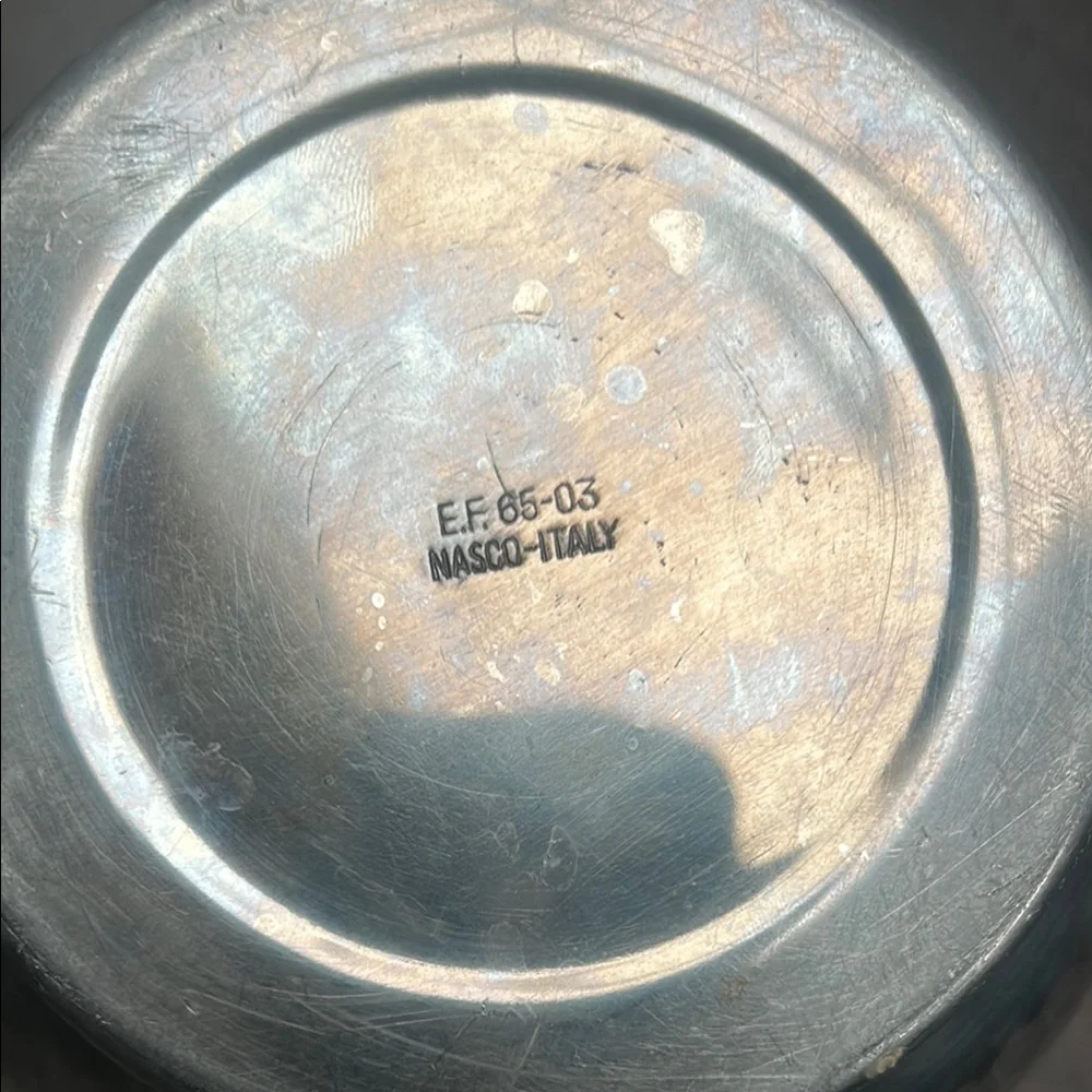 NASCO-Italy MCM 50’s Hammered Aluminum Ice bucket Vintage #0210255